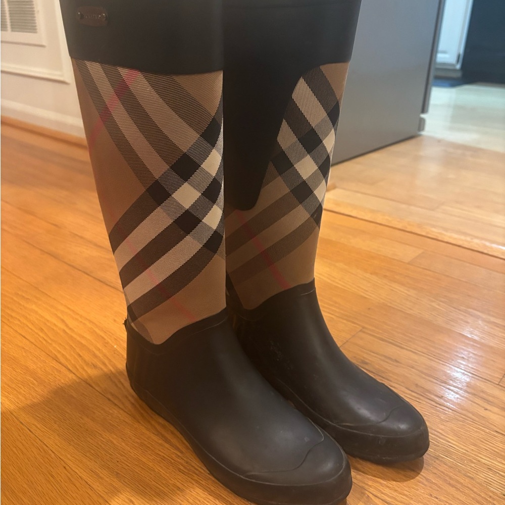 Burberry Plaid Rain Boots